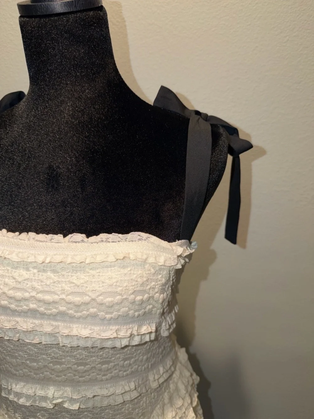 More To Come Revolve White Lace Tie-Shoulder Sundress
